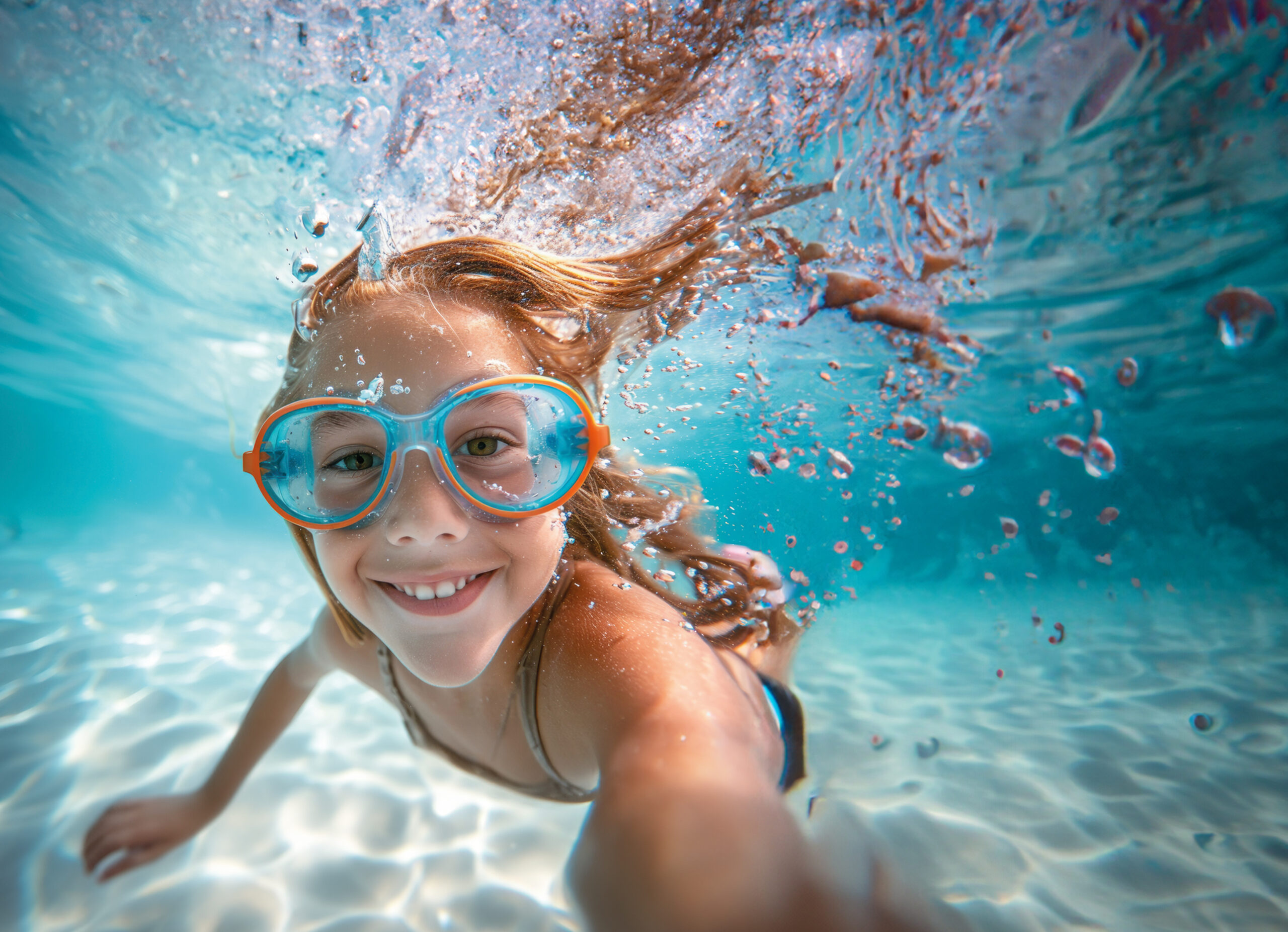 Mädchen unter Wasser